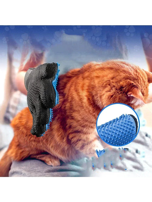 Kit de cepillado para mascotas con guante de silicona